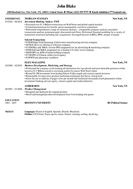 Resume Amsterdam template