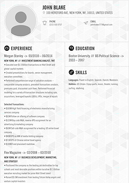 Resume Stockholm template